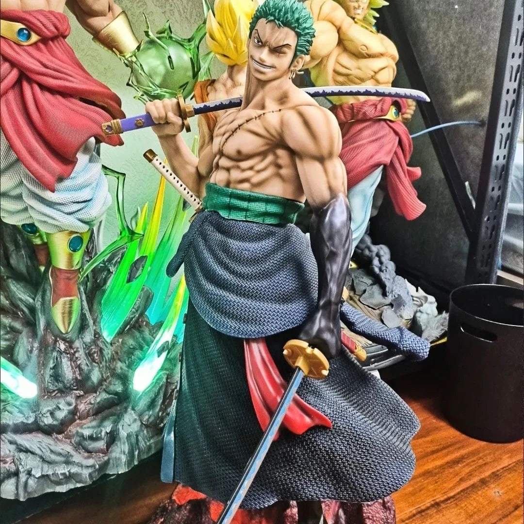 One Piece Anime Large 50cm Five-Headed Eagle Carrying Knife Domineering Zoro Collectible Statue Model Figure Ornament Gifts One Piece Anime Large 50cm Five-Headed Eagle Carrying Knife Domineering Zoro Collectible Statue Model Figure Ornament Gifts
